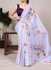 Nira By Ynf Weightless Marbal With Floral Printed With Pearl Lace Border Fancy Saree Online Wholesale